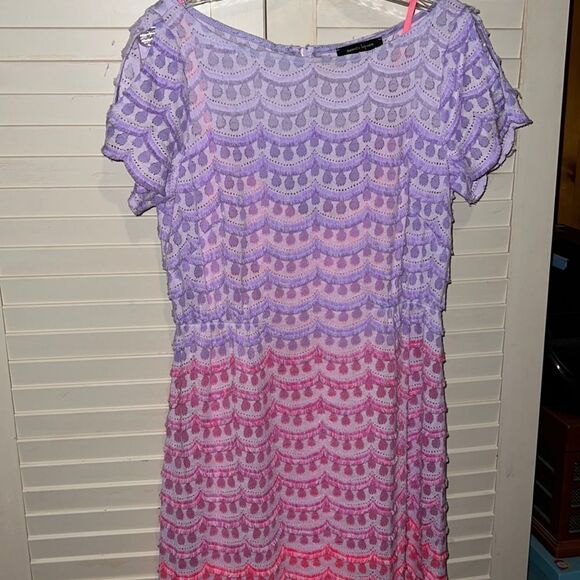 Nenette Lepore, crochet fringe colorful dress, size 10 - Picture 1 of 7
